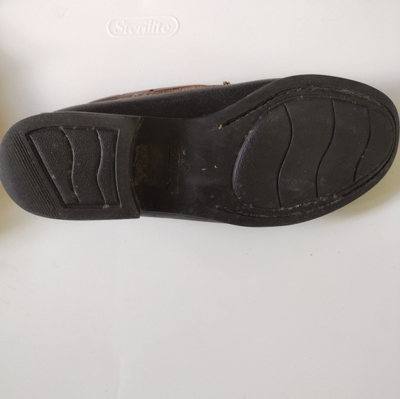 COPY - Sebago Leather Loafers, hand stiched, blk/D Brown, L/7W - Picture 2 of 10